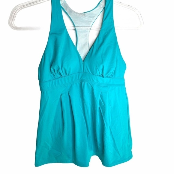 NWT Lands End aqua racerback Tankini top - Picture 6 of 11